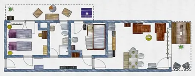 Grundriss der Unterkunft Belisima Apartments I Ferienwohnung Rimsting - Krautinsel I Chiemsee I Modern mit Seeblick I 2 Balkone I 2 Schalfzimmer I Waschmaschine I Parkplatz I Nähe Bäcker