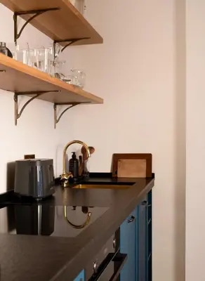 Küche/Küchenzeile in der Unterkunft 1 bedroom apartment in central Munich