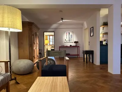 Ein Sitzbereich in der Unterkunft 1 bedroom apartment in central Munich
