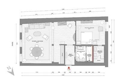Grundriss der Unterkunft 1 bedroom apartment in central Munich