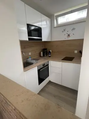 Küche/Küchenzeile in der Unterkunft Apartment AS mit Balkon