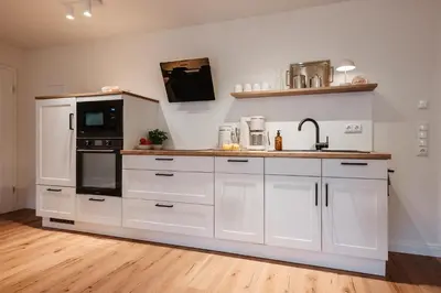 Küche/Küchenzeile in der Unterkunft Ferienwohnung Reslbauer