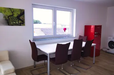 Ein Sitzbereich in der Unterkunft Gemütliche Wohnung im schönen Chiemgau