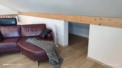 Ein Sitzbereich in der Unterkunft Gemütliche Wohnung im schönen Chiemgau