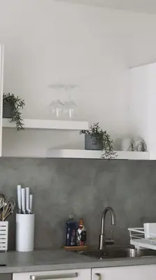 Küche/Küchenzeile in der Unterkunft Wohnung mit Garten in Neusäß