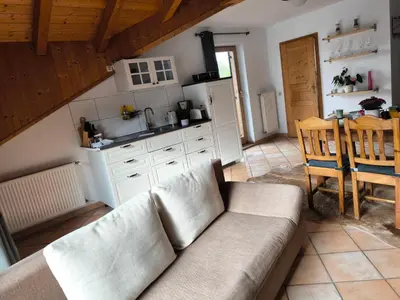 Küche/Küchenzeile in der Unterkunft Ferienwohnung Fleur