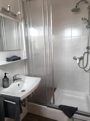 Ein Badezimmer in der Unterkunft Ferienwohnung Fleur