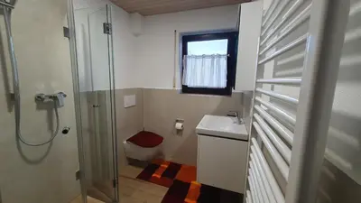 Ein Badezimmer in der Unterkunft Ferienwohnung 