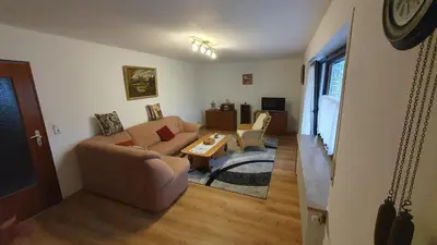 Ein Sitzbereich in der Unterkunft Ferienwohnung 