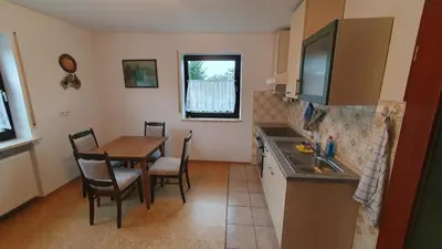 Küche/Küchenzeile in der Unterkunft Ferienwohnung 