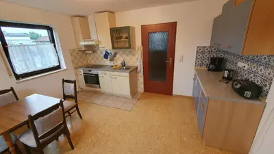 Küche/Küchenzeile in der Unterkunft Ferienwohnung 