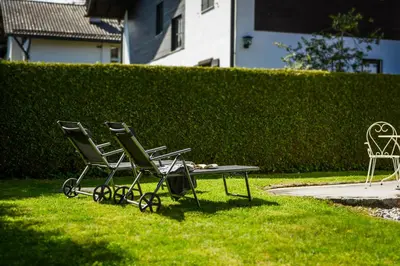 Ein Garten an der Unterkunft Haus Bergspitze