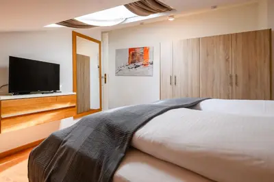 Ein Bett oder Betten in einem Zimmer der Unterkunft Haus Bergspitze