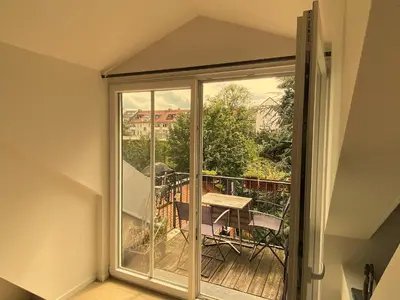 Ein Balkon oder eine Terrasse in der Unterkunft Loft München