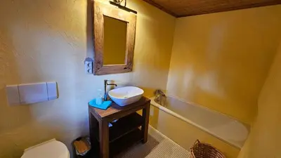 Ein Badezimmer in der Unterkunft Römerhof