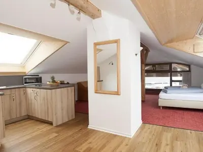 Ein Bett oder Betten in einem Zimmer der Unterkunft Apart Pension Vita Stafnensis