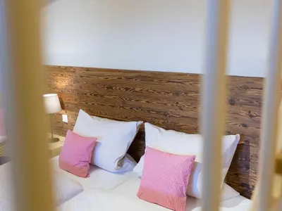 Ein Bett oder Betten in einem Zimmer der Unterkunft in the holiday home Vorbergblick