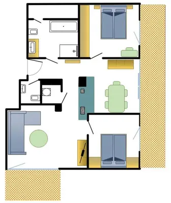 Grundriss der Unterkunft Apartment Virgo7 - stylisch, neuerbaut und topausgestattet