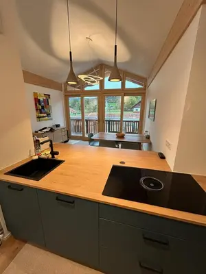 Küche/Küchenzeile in der Unterkunft Apartment Virgo7 - stylisch, neuerbaut und topausgestattet