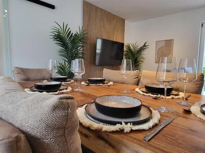 Ein Sitzbereich in der Unterkunft SiOUX stilvolle Designapartments im Zentrum