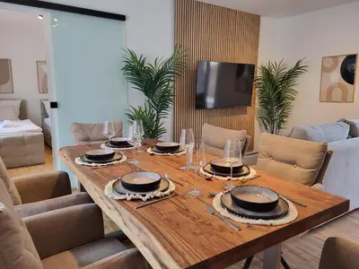 Ein Sitzbereich in der Unterkunft SiOUX stilvolle Designapartments im Zentrum