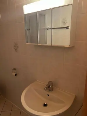 Ein Badezimmer in der Unterkunft Ferienwohnung am Bauernhof