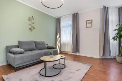 Ein Sitzbereich in der Unterkunft cruwzo I Modern Centrally Located Apartment with Parking Modern Centrally Located Apartment with Parking