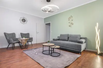 Ein Sitzbereich in der Unterkunft cruwzo I Modern Centrally Located Apartment with Parking Modern Centrally Located Apartment with Parking