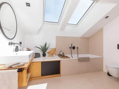Ein Badezimmer in der Unterkunft Chiemgauloft Comfortable holiday residence
