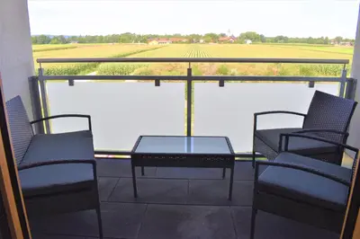 Ein Balkon oder eine Terrasse in der Unterkunft Ferienwohnungen Rosenheim - Pang