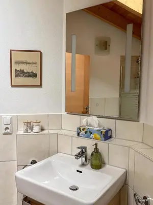 Ein Badezimmer in der Unterkunft Servus Chiemgau - Große Wohnung mit Bergblick