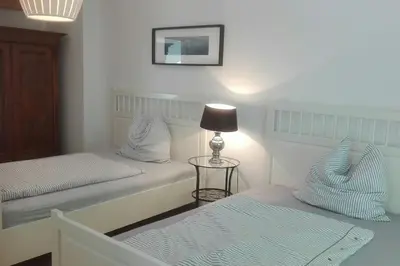 Ein Bett oder Betten in einem Zimmer der Unterkunft Wohnen am Waldrand