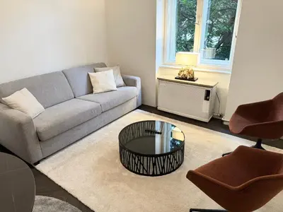 Ein Sitzbereich in der Unterkunft Exklusive Wohnung im Herzen Münchens