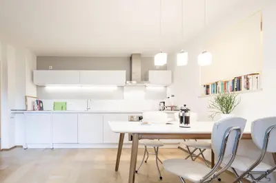 Küche/Küchenzeile in der Unterkunft Schönes Terrassen-Appartement