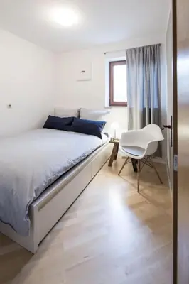 Ein Bett oder Betten in einem Zimmer der Unterkunft Schönes Terrassen-Appartement
