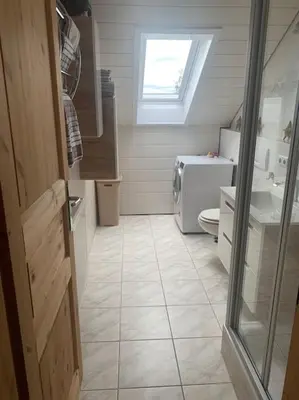 Ein Badezimmer in der Unterkunft Stilvolles Apartment bei Augsburg