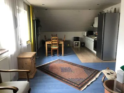 Küche/Küchenzeile in der Unterkunft Stilvolles Apartment bei Augsburg