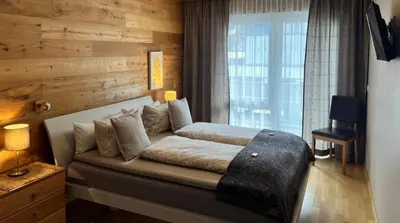 Ein Sitzbereich in der Unterkunft Zugspitze Apartment
