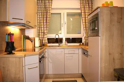 Küche/Küchenzeile in der Unterkunft Zugspitze Apartment
