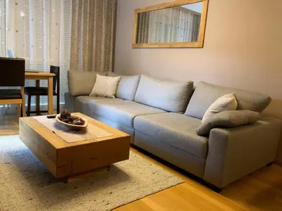 Ein Sitzbereich in der Unterkunft Zugspitze Apartment