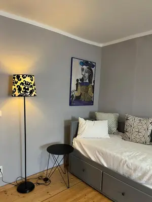 Ein Bett oder Betten in einem Zimmer der Unterkunft Historic and unique Farm House from 1604