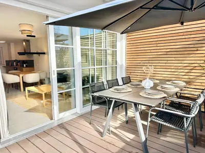 Ein Balkon oder eine Terrasse in der Unterkunft MAVIE Living in Breitbrunn am Ammersee