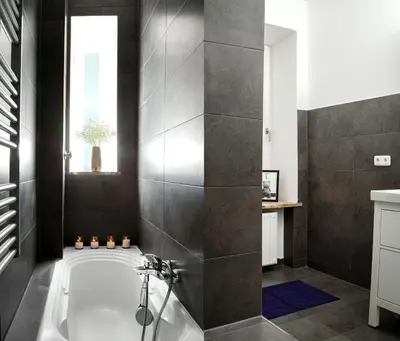 Ein Badezimmer in der Unterkunft Stilvolle, moderne Wohnung, im Herzen von München, nahe Isar