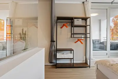 Ein Bett oder Betten in einem Zimmer der Unterkunft Primero Relax-Home I Premium Apartments ab 90qm I Balkon Garage I A8-Fuggerei