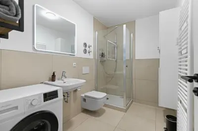 Ein Badezimmer in der Unterkunft Primero Relax-Home I Premium Apartments ab 90qm I Balkon Garage I A8-Fuggerei