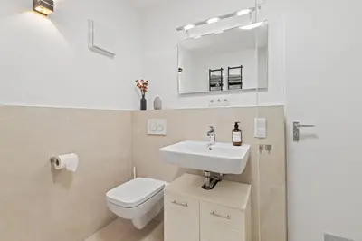 Ein Badezimmer in der Unterkunft Primero Relax-Home I Premium Apartments ab 90qm I Balkon Garage I A8-Fuggerei
