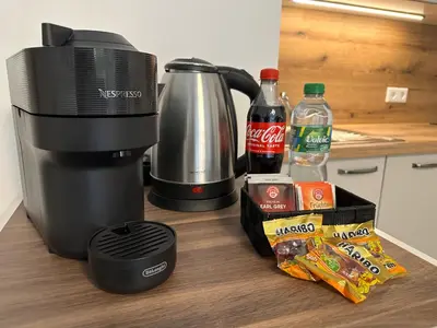 Küche/Küchenzeile in der Unterkunft modernes Apartment in guter Lage