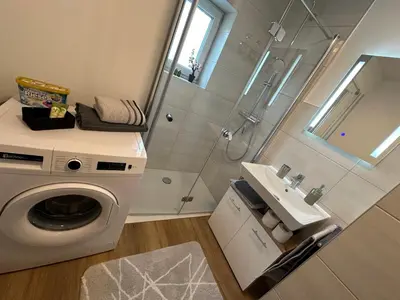 Ein Badezimmer in der Unterkunft modernes Apartment in guter Lage