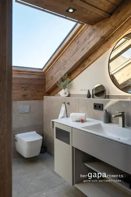 Ein Badezimmer in der Unterkunft BergVibes
