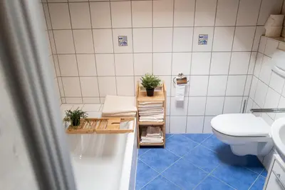 Ein Badezimmer in der Unterkunft Achentaler Alpentor